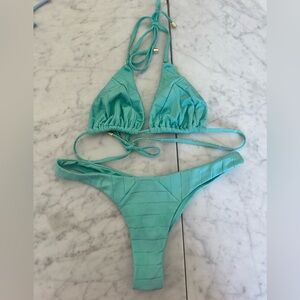 Beach Bunny teal bikini